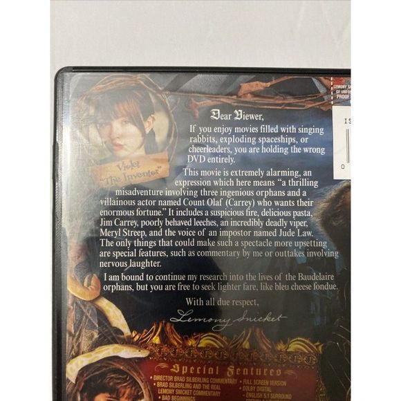 Lemony Snickets A Series of Unfortunate Events (DVD, 2005, Full Screen) - Picture 5 of 8